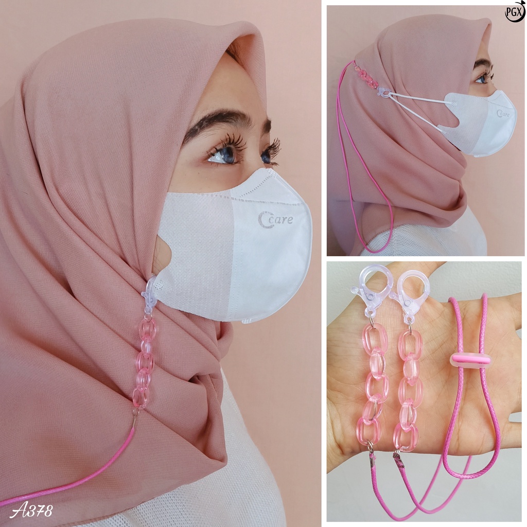 PGX Strap Masker 2in1 Konektor Headloop Tali Masker Kalung Masker Rantai Aksesoris Fashion - A378