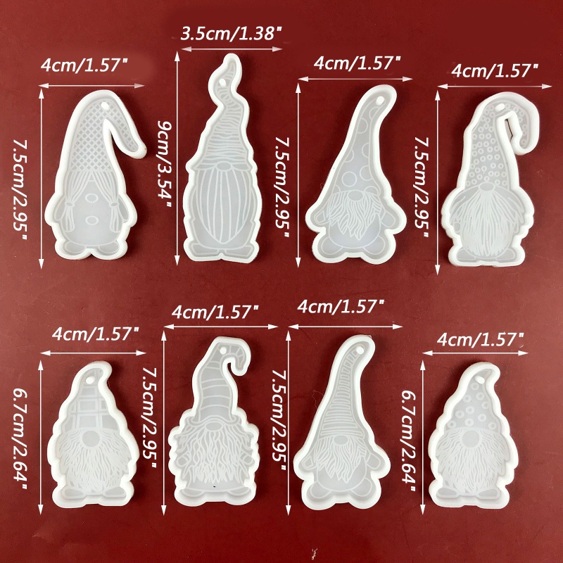 SIY  Easter Gnome Keychain Epoxy Resin Mold  DIY Crafts Jewelry Casting Tool Keyring Pendant Silicone Mould