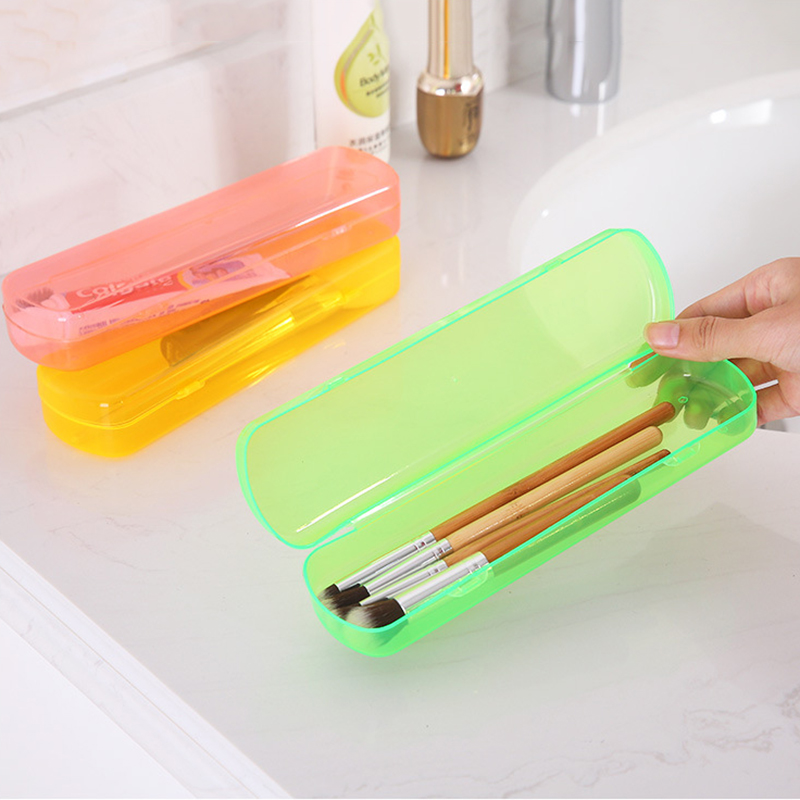 Kotak Penyimpanan Case Penutup Sikat Gigi Portable Travel Outdoor Plastik Camping Brush Holder Home Storage Organizer