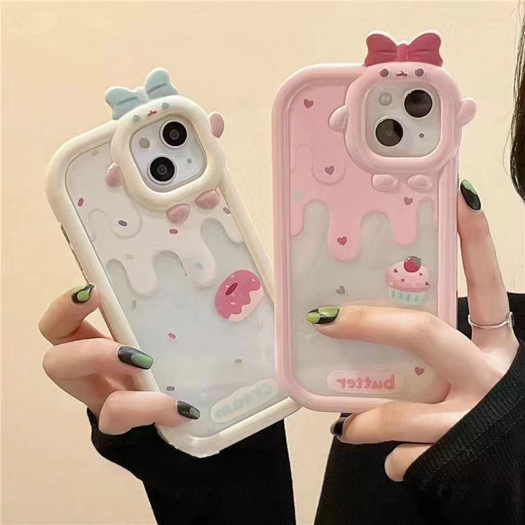 Case Bahan TPU Desain Es Krim Meleleh Untuk iPhone 13 13pro 13prm 11 7Plus 8Plus Xr XS 13 12 Pro Max