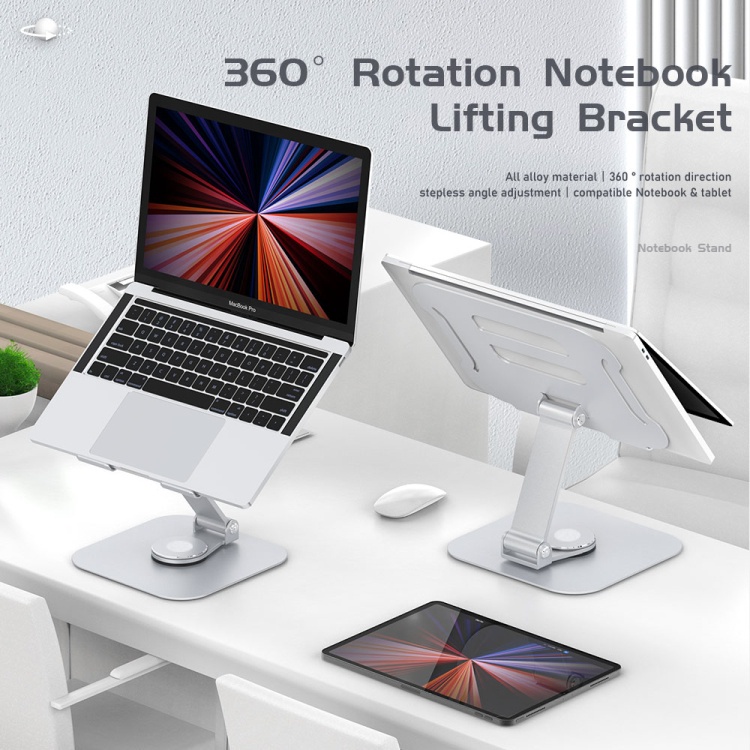 Notebook - Tablet - Ipad Stand 360 Degrees Rotation Laptop Lifting Bracket