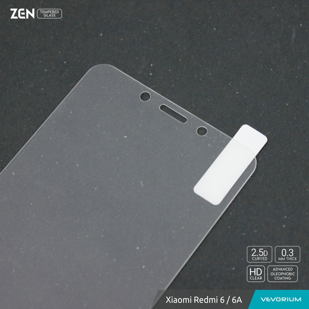 VEVORIUM ZEN 2.5D Xiaomi Redmi 6 Redmi 6A Redmi6 Clear Tempered Glass