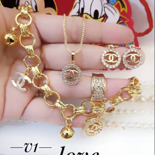 Xuping set perhiasan lapis emas 24k 2112g