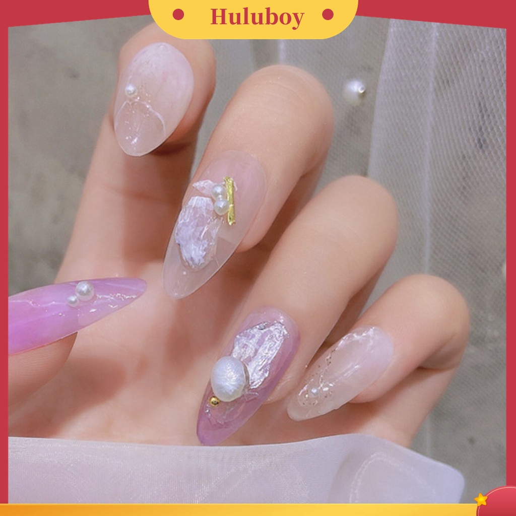 Huluboy Huluboy♡ 1 Kotak Ornamen Kuku Bentuk Irregular Untuk Dekorasi Nail Art