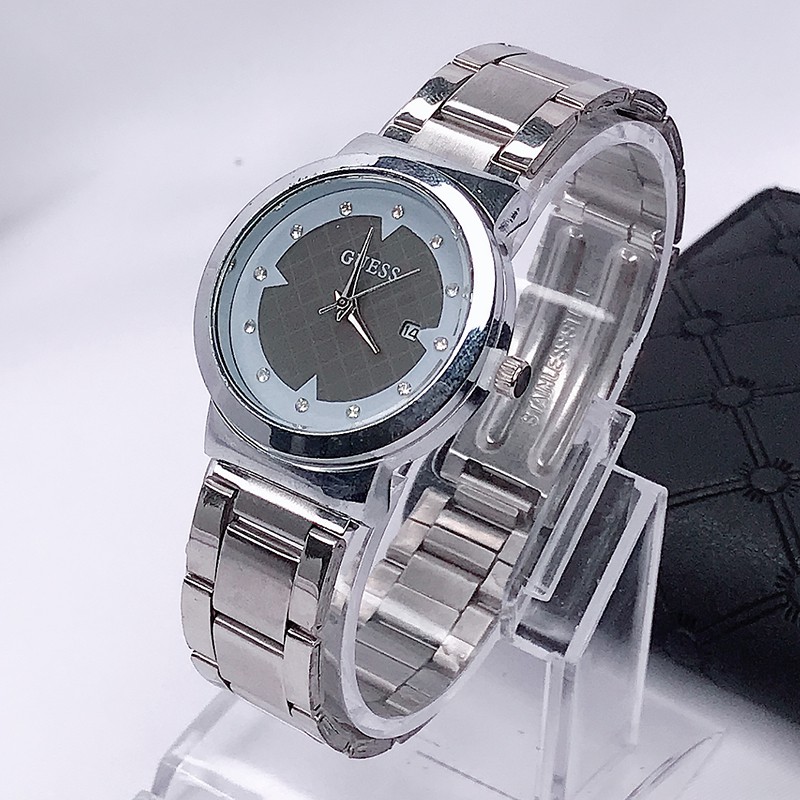 8082 Jam Tangan Geneva Fashion Pria Wanita Leather Quartz Model Tali Kulit Jam Fashion Watch