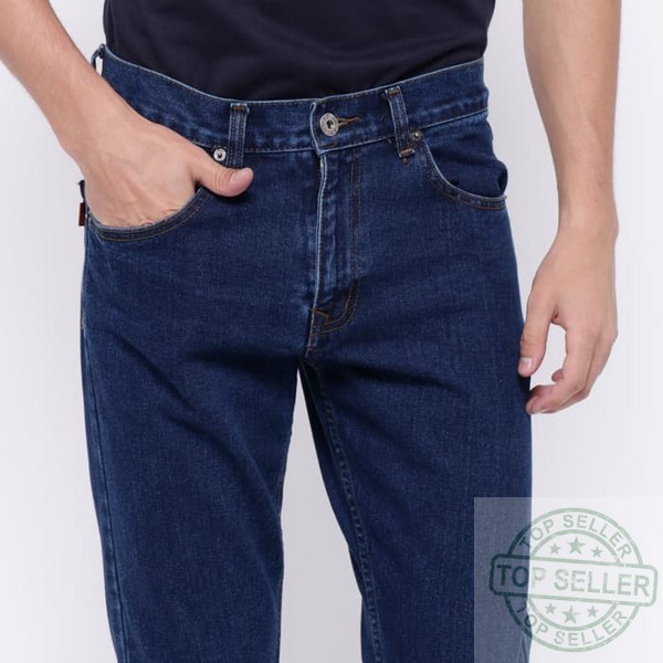 (Celana Murah) Edwin Celana Jeans Roma 04 Slim Fit Pria Panjang warna Biru Tua - Biru, 27 |DXT