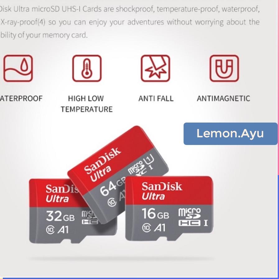 (HARGA ECERAN) Memory Card A1 CLASS 10 120MB/S High Speed 32GB 64GB 128GB 256GB SD Card with Adapter ..!-4