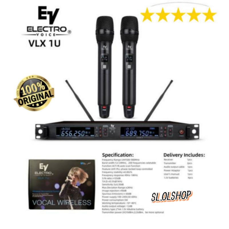 MIC WIRELESS EV ELECTRO VOICE VLX 1U/ VLX 1U (ORIGINAL) MULTIL CANNELL