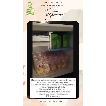 MOM UUNG ASI BOOSTER 30 KAPSUL / PELANCAR ASI HALAL/ PELANCAR ASI BPOM NATURAL