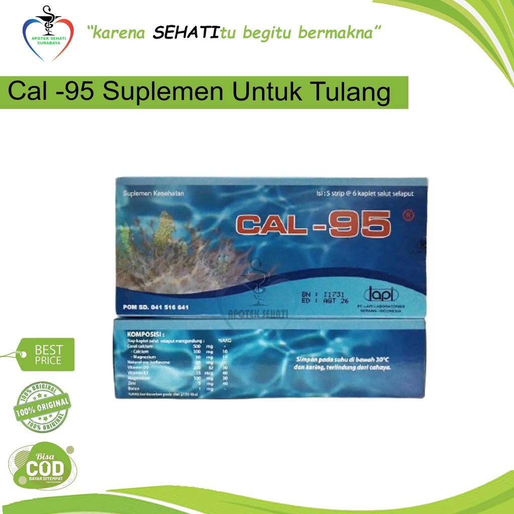 CAL 95 VITAMIN TULANG PER STRIP / Obat Osteoporosis