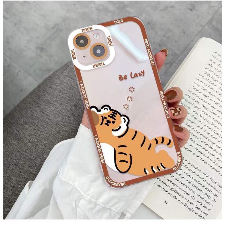 Soft Case Silikon TPU Transparan Motif Harimau Untuk IPhone 13 12 Mini 11 10 Pro XS Max X XR 8 7 6 6S Plus SE 2020