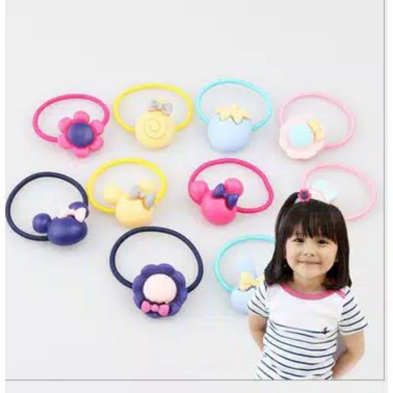 Ikat Rambut candy Lucu Imut Gaya Korea Fashion Anak + free pouch