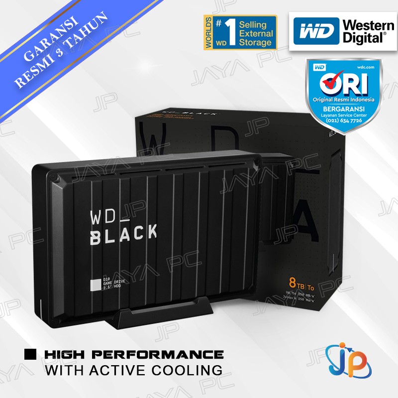 WD Black D10 8TB Game Drive HDD / Hardisk / Harddisk External USB 3.2