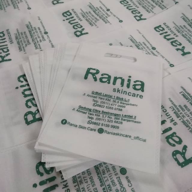 Tas Plong Uk 20x26  plus sablon 1sisi 1 warna paket 50 pcs plus sablon 1 sisi 1 warna tas kain spunbond |  Tas Promosi | goodie bag | Tote Bag