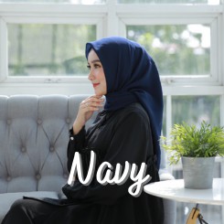 Bella Square Hijab Segiempat | Kerudung Laudya Pollycotton PART 2-Navy