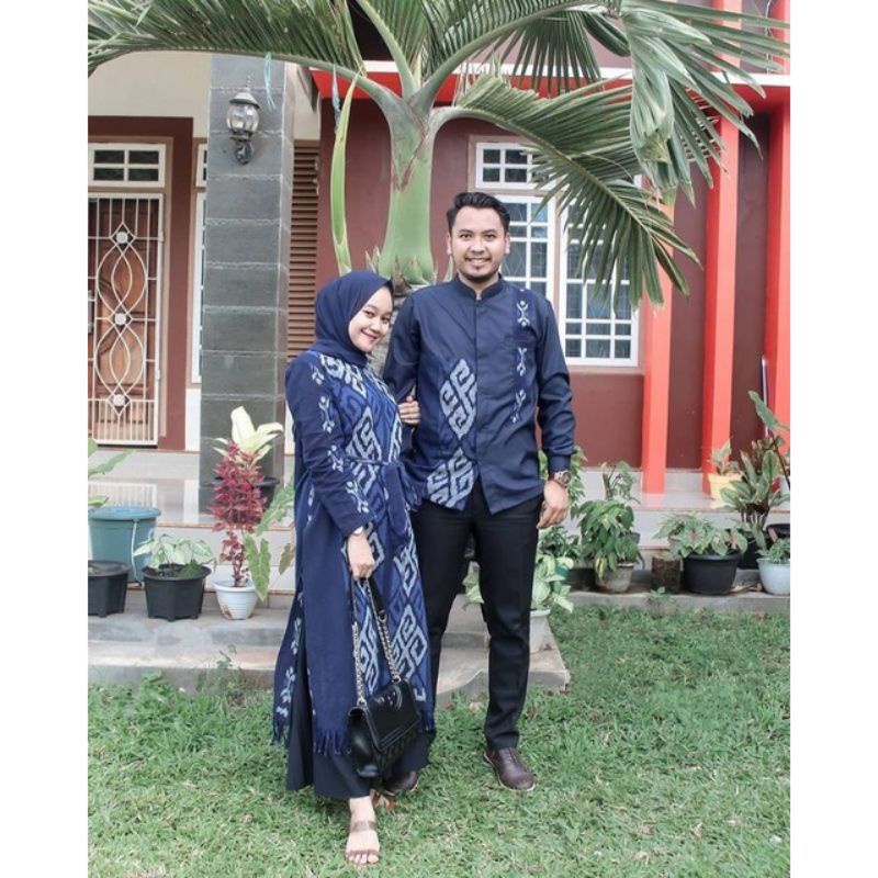 Baju tenun couple - baju tenun etnik - couple tenun -