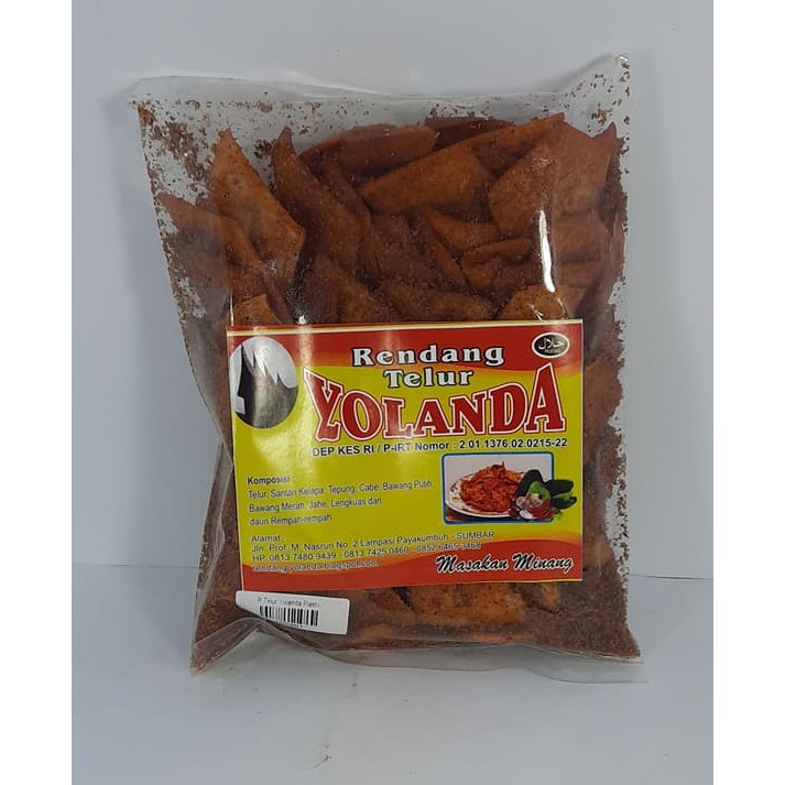 

Rendang Telur Yolanda Kemasan Plastik 200 gram - Asli Padang