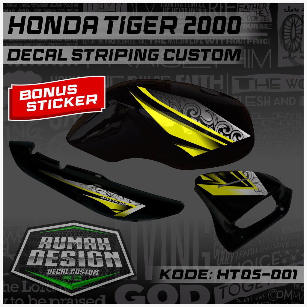 DECAL STICKER STRIPING  HONDA TIGER 2000 05