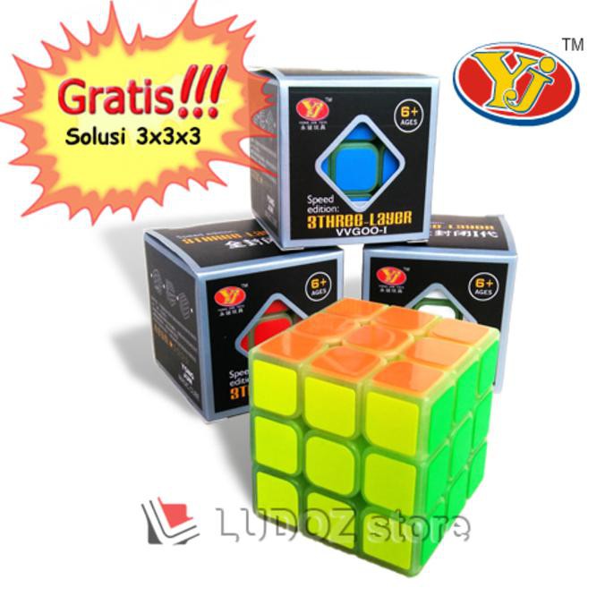 OBRAL Rubik 3x3 SPEED ed Glow in the dark VVGOO-I ORI Yong Jun 3x3x3 YJ3002 Termurah