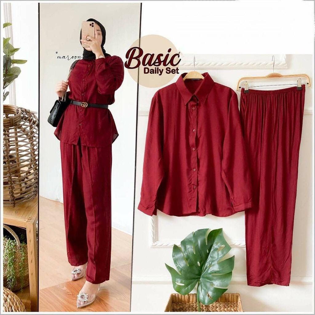 MILEA DAILY SET - BAHAN ADEM KATUN RAYON - PAKAIAN WANITA - BISA COD