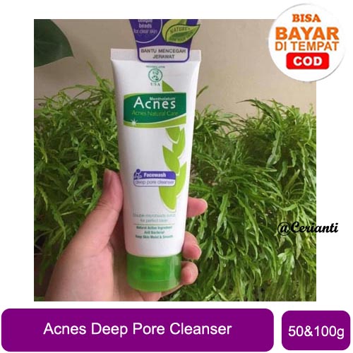 ACNES FACIAL FACE WASH DEEP PORE CLEANSER 50 &amp; 100 GR PEMBERSIH WAJAH_Cerianti