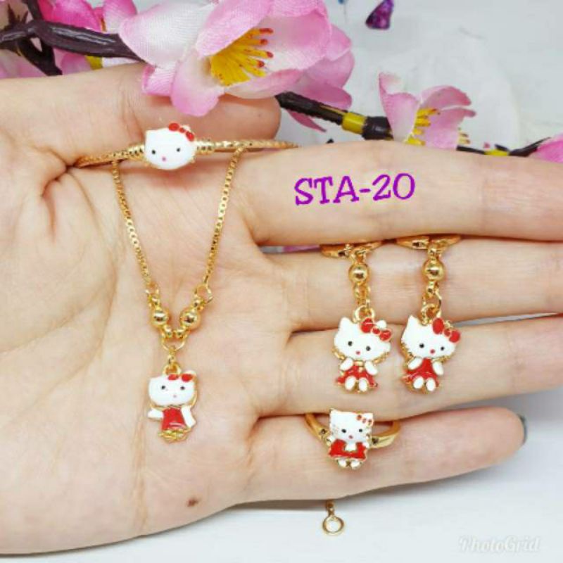 BISA COD Kalung set hello Kitty anak ST-20