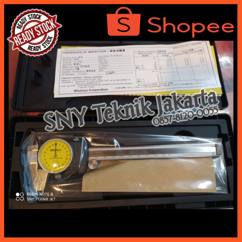 Original Mitutoyo Dial Caliper 12 Inch (0-300) Sigmat Jangka Sorong Analog 0.02
