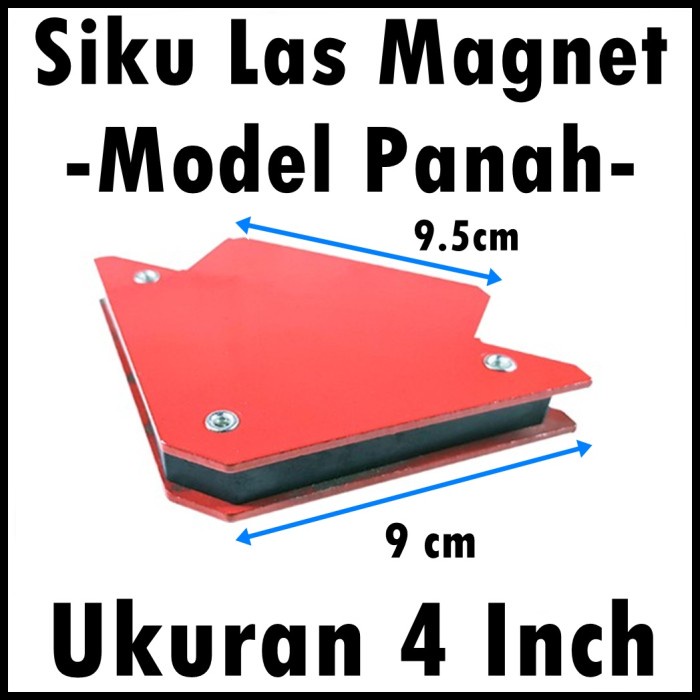 Siku Las Magnet Model Panah Magnetic Welding Holder Ukuran 4 Inch