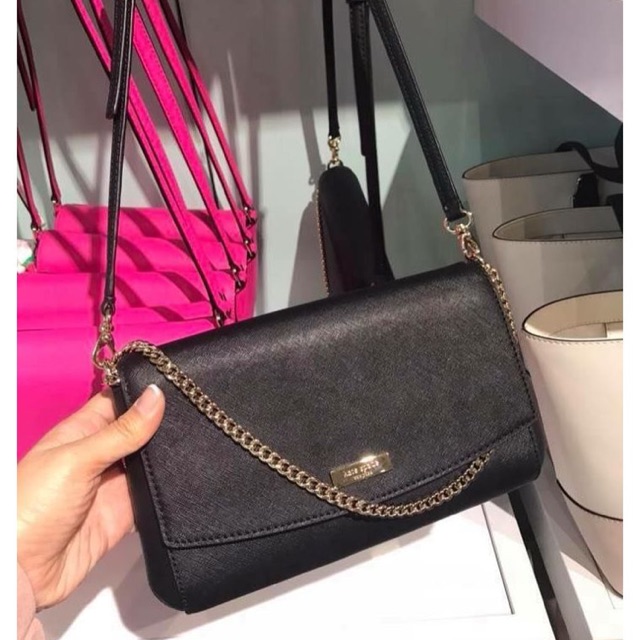Kate Spade Black Wristlet + Sling Bag
