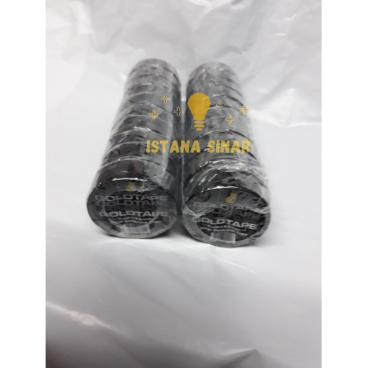 Goldtape Solasi Hitam 5/8 INCH Isolasi Listrik PVC Goldtape MURAH