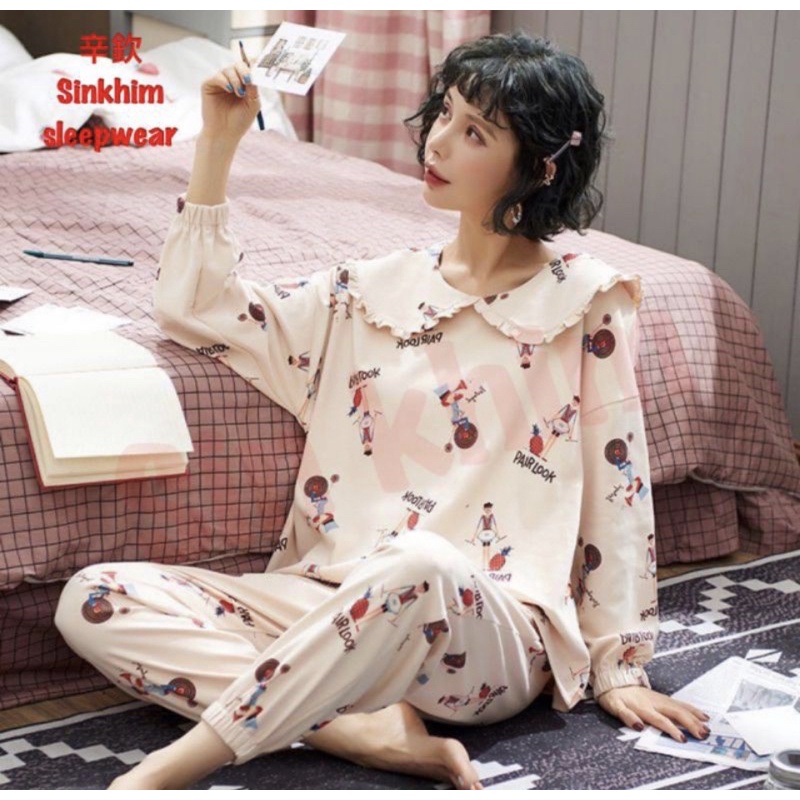 PIYAMA WANITA MUSLIM KATUN IMPORT SETELAN KAOS CELANA PANJANG SIZE 4XL PIYAMA SYARIH NEW ARRIVAL