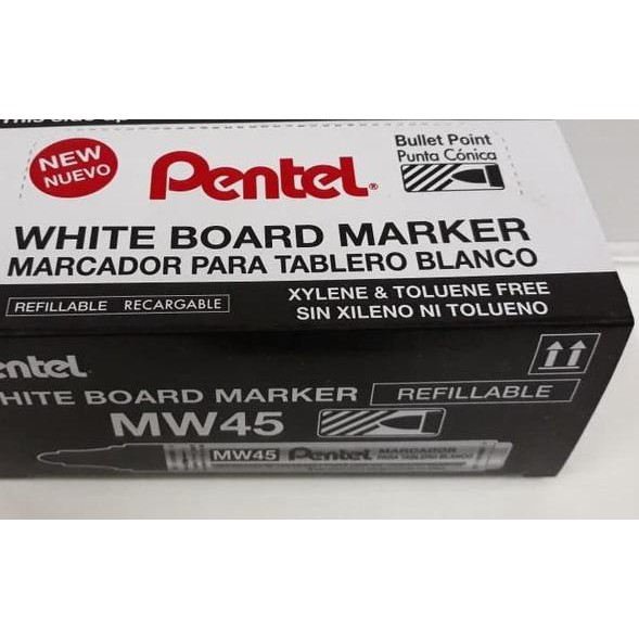 

Spidol Pentel Boardmarker MW45 - Hitam (Pack 12 Pcs)