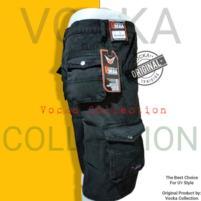 [33-38] Celana Pendek Cargo Pria Big Size Premium Vocka