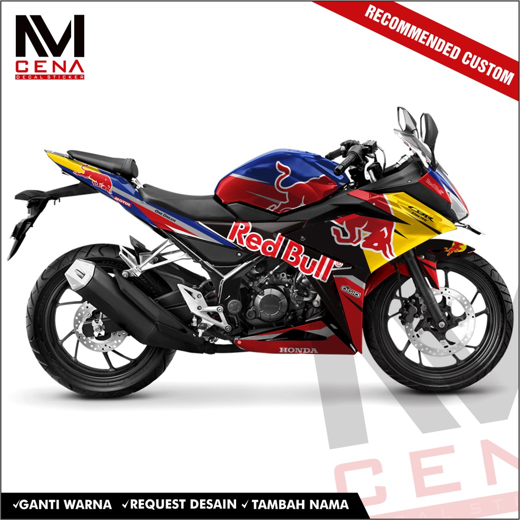 Sticker Decal Full body cbr 150r sticker cbr 150r red bull custom desain free