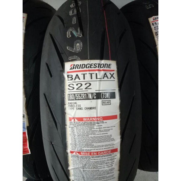 BAN LUAR BRIDGESTONE BATTLAX S22 UKURAN 180/55-17 TUBELESS