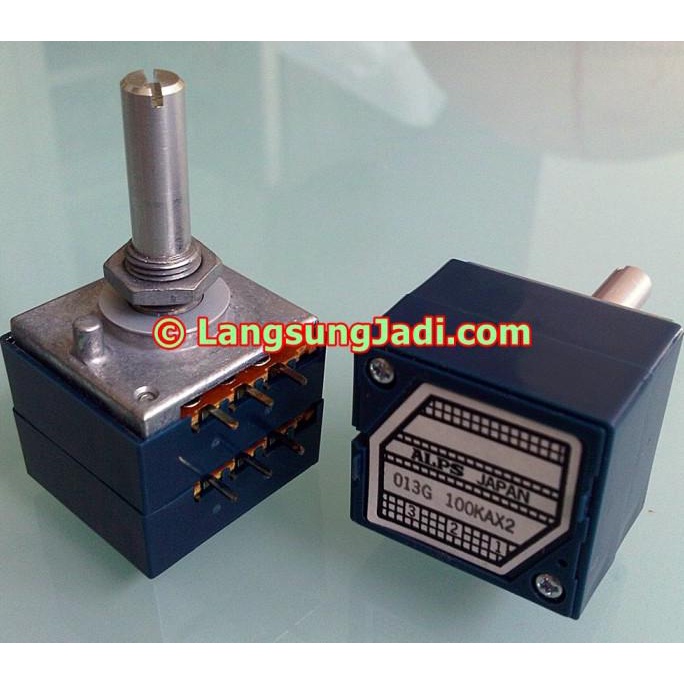 ALPS RK27 Blue Velvet 100kAx2 stereo potentiometer potensio