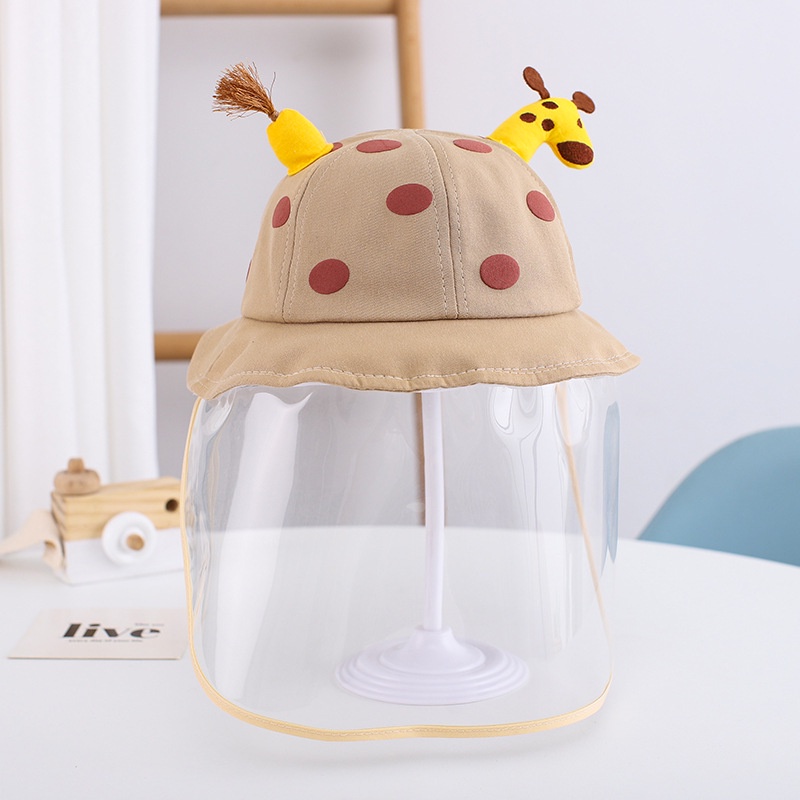 Topi Bucket Dengan Cover Pelindung Wajah Anti droplet Dapat Dilepas Untuk Bayi / Anak