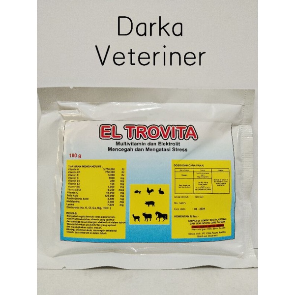 El Trovita 100gr (Multivitamin asam amino dan elektrolit)