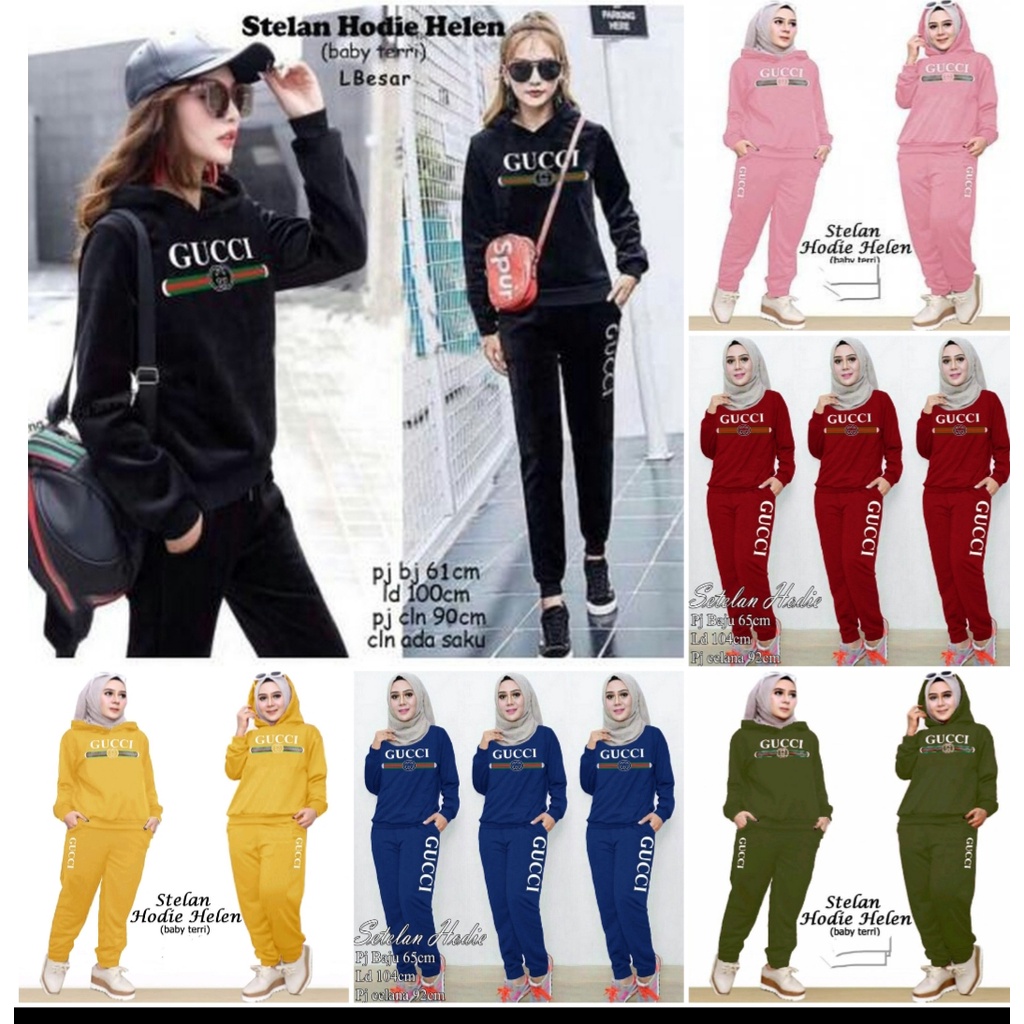 Vielins set putih/setelan olahraga wanita/baju jogging training cewek/setelan senam wanita muslim