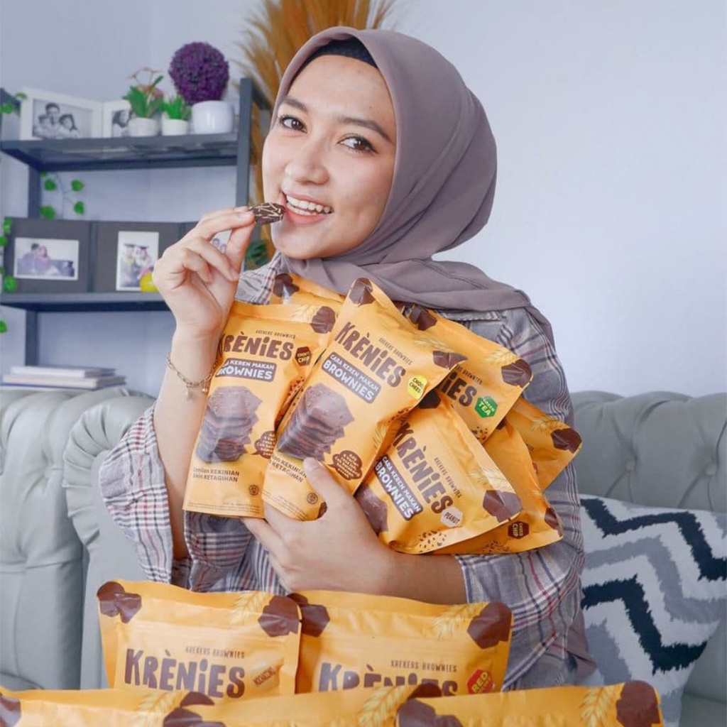 KRENIES Keripik Krekers Brownies Cemilan Jajanan Viral Halal