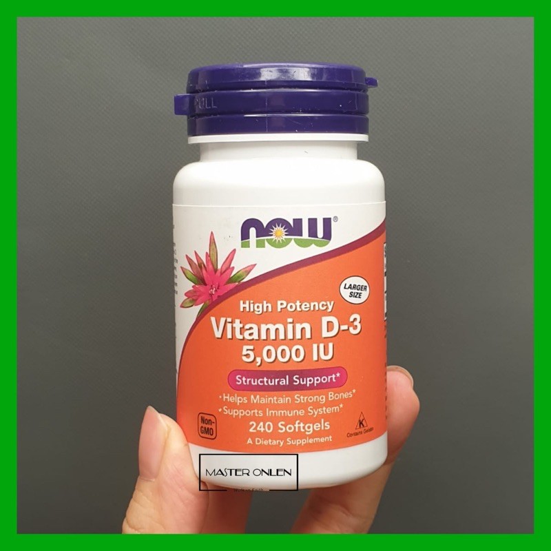 Vitamin D3 5000iu NOW 240 softgel D-3 5000 iu Vit D 3