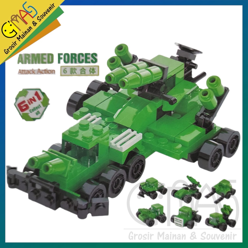 Brick lego KW seri ARMED FORCES 6in1 mainan edukasi DIY