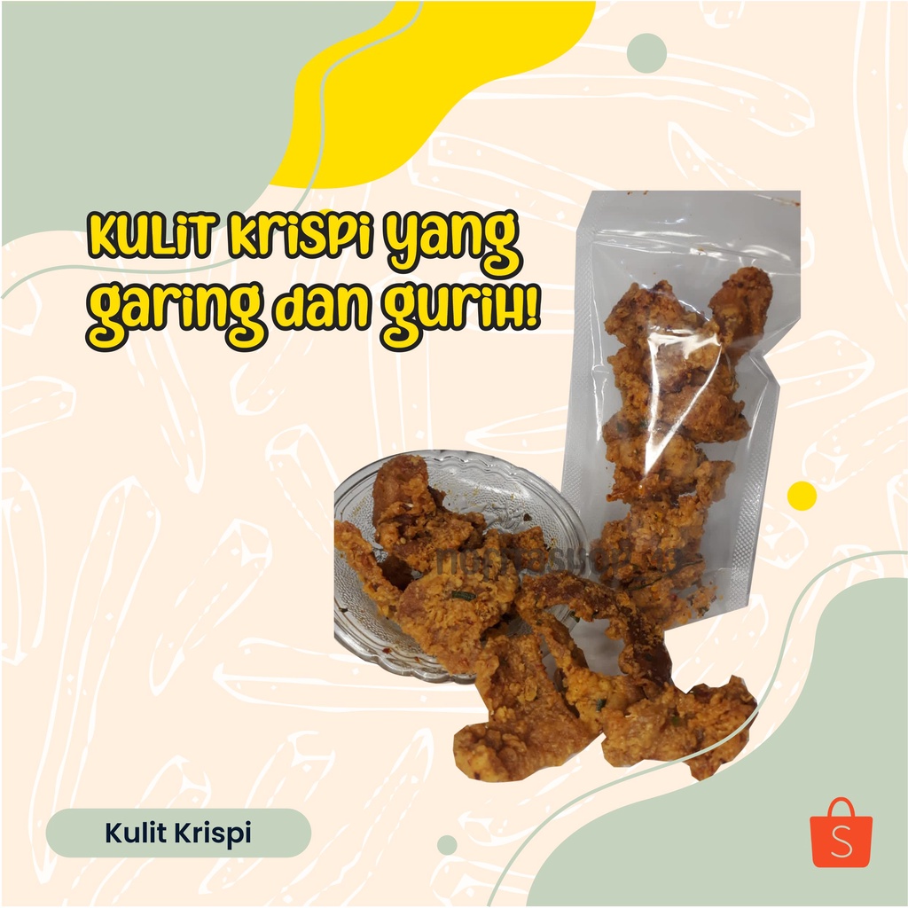 

Makanan Ringan Cemilan Snack Jajajan Kulit Ayam Crispy / Krispi Tidak Pedas / Pedes Kiloan Murah Instan Enak