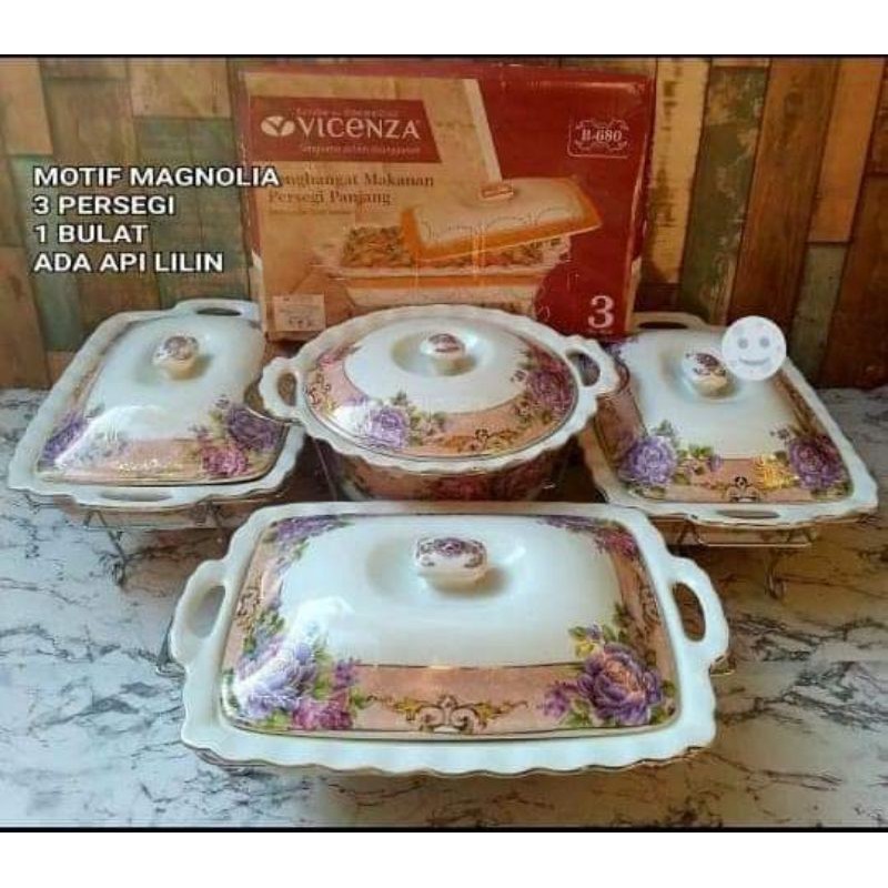 Vicenza food warmer prasmanan set 4