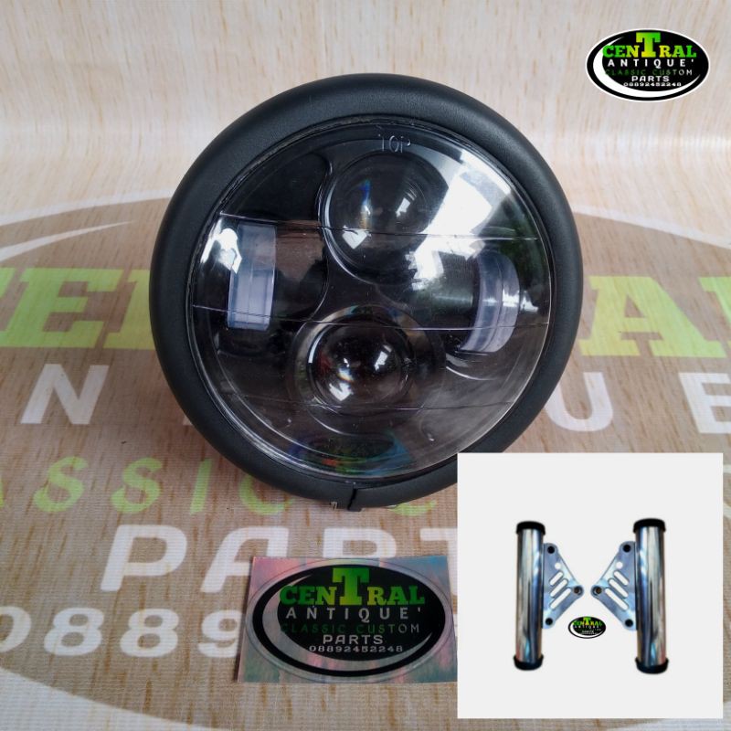 lampu depan lampu pesek daymaker 4 titik set pangkon lampu cnc bumbung PNP CB GL MEGAPRO TIGER