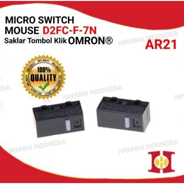 Micro Switch Mouse Omron D2FC-F-7N Saklar Tombol Klik AR21-10 pcs