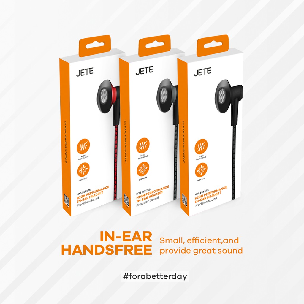 Headset Earphone JETE HX5 - Garansi 2 Tahun