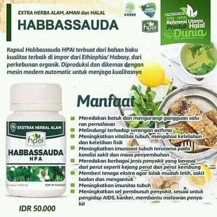 

Habbatussaudah HNI HPAI - Jintan Hitam Obat Asma