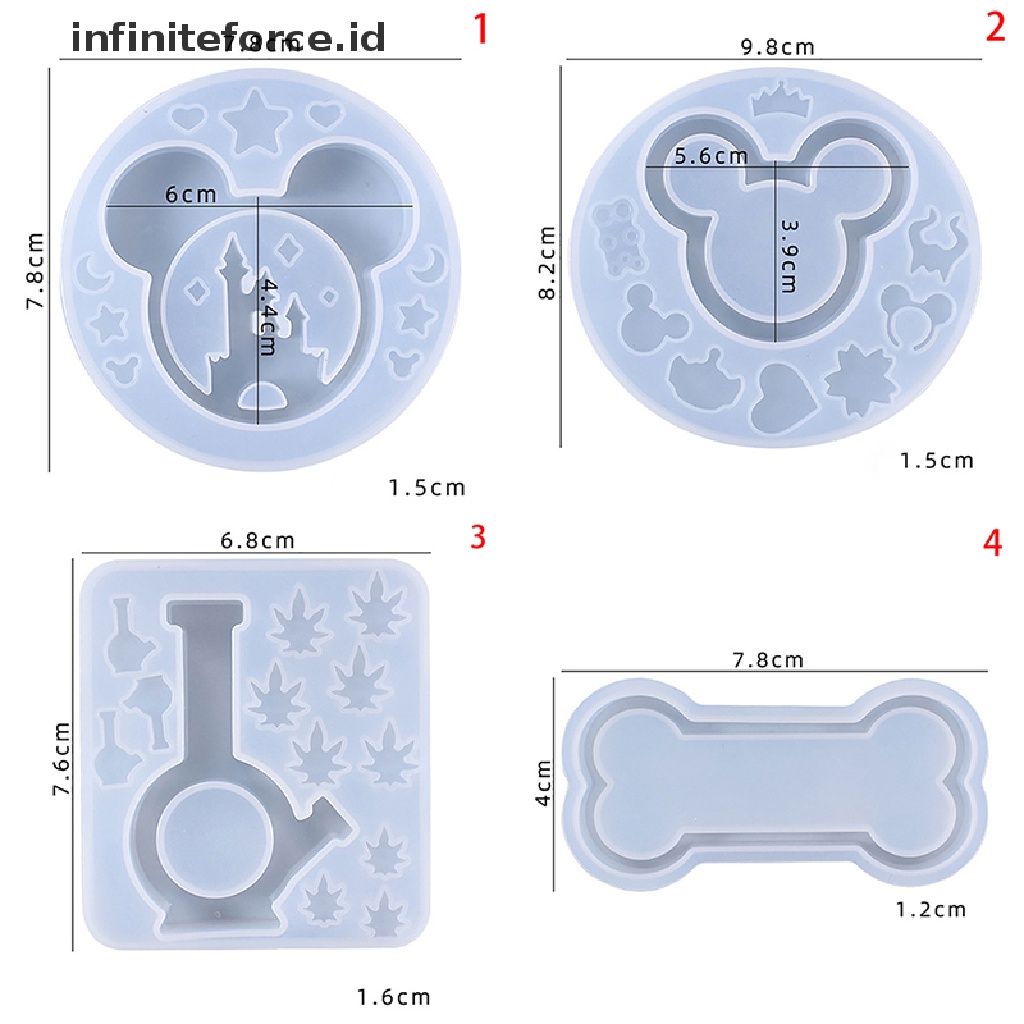 1 Pc Cetakan Gantungan Kunci Bentuk Tikus Bahan Silikon Resin