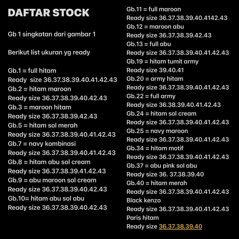 [ Size 36-43 ] Sepatu wakai label vietnam pria dan wanita terlengkap-1